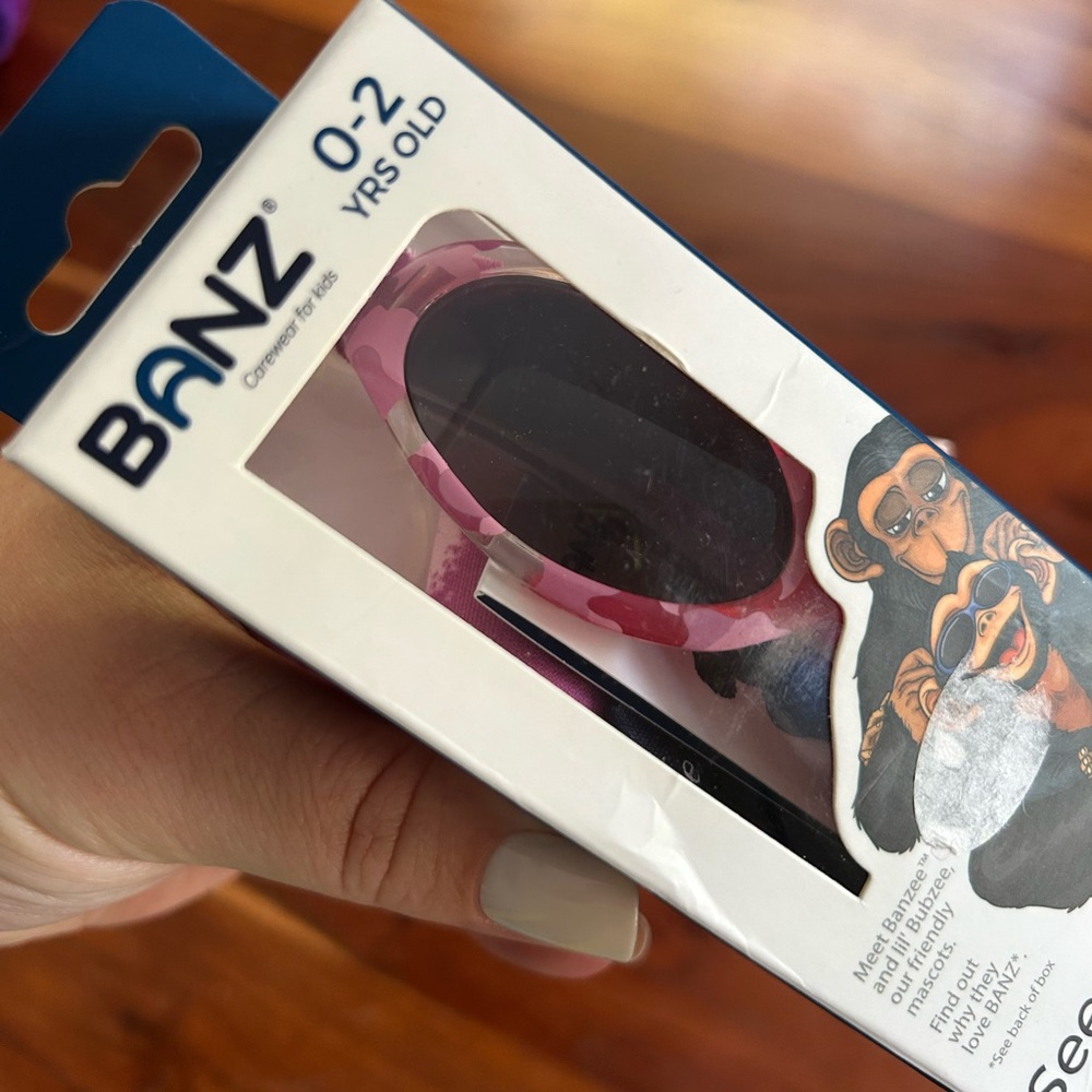 NWT banz toddler infant pink camo UV protection sunglasses - Picture 2 of 6